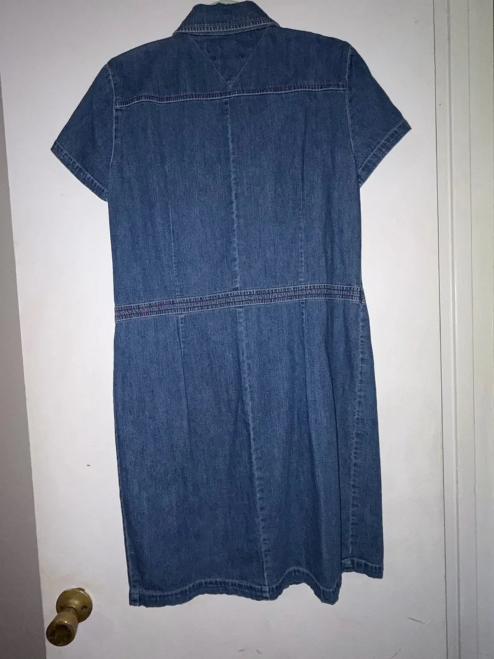 Vintage Tommy Hilfiger Blue Denim Button-Up Shirt Dress - Picture 6 of 9